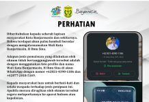 Waspada Nomor Whatsapp Mengatasnamakan Wali Kota Banjarmasin