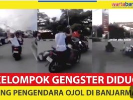 VIDEO Diduga Gengster Banjarmasin Serang Ojol