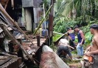 Pohon Tumbang di Desa Sirap Balangan Timpa Rumah Warga
