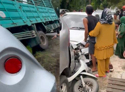 BREAKING NEWS Tabrakan Beruntun di Arah SPN Banjarbaru