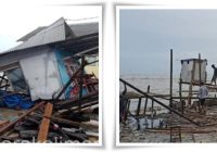 Warga Terpaksa Bongkar Rumah Usai Dihantam Banjir Rob dan Gelombang Besar di Muara Kintap