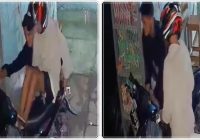 VIRAL! Aksi 2 Pelaku Curanmor di Balangan, Gagal Bobol Kunci Stang, Warganet: "Tandai Muhanya!"