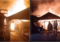 Kobaran Api Melahap Desa Haur Batu Balangan Selasa Malam, Warga Panik!