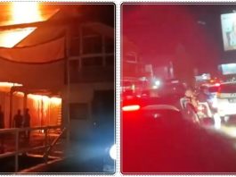 Kebakaran di Jalan A Yani KM 7 Kertak Hanyar, 1 Jam Arus Lalu Lintas Terhenti
