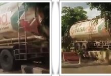 Gagal Nanjak! Truk Bertuliskan 'Nusa Wood' Nangkring di Trotoar Jalan A Yani Balangan