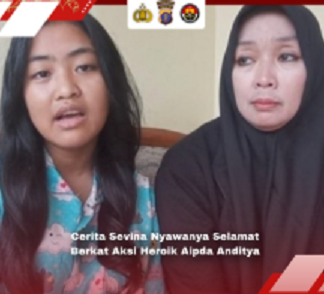 Sevina Sedih Aipda Anditya yang Menolongnya dari Maut Terseret Ombak Pantai Pangadaran Meninggal Dunia