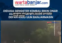 VIDEO - Tawuran Gengster Bawa Samurai di Jalan A Yani Km 2 Depan RSUD Ulin Banjarmasin