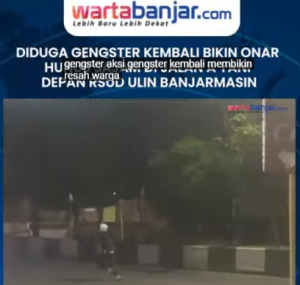 Video gengster di depan RSUD Ulin Banjarmasin. (Youtube Warta Banjar)