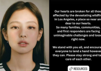 Jennie BLACKPINK Turut Berbela Sungkawa untuk Para Korban Kebakaran Los Angeles