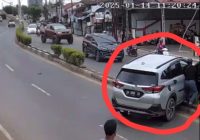 Beredar Rekaman CCTV Toyota Rush Tabrak PJU di Jalan S Parman