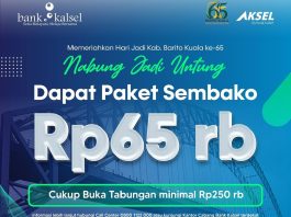 Bank Kalsel Bagi Sembako Seharga Rp 65 Ribu, ini Caranya