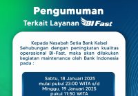 Bank Kalsel Umumkan Gangguan Layanan BI-Fast