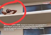 Pria Nekat Terjun dari Lantai 8 Hotel di Abepura