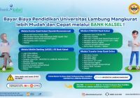 4 Layanan Bank Kalsel untuk Pembayaran Biaya Pendidikan Mahasiswa ULM
