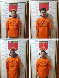 Para tersangka penggelapan BBM jenis solar milik perusahaan PT BKB Satui. (wartabanjar.com - Ist. Humas)