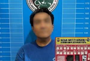 Pengedar sabu ditangkap di Jalan G Obos Palangka Raya, Kalimantan Tengah. (wartabanjar.com - Ist. Humas)