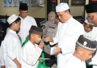 Polsek Pelaihari Peringati Isra Miraj Nabi Muhammad SAW dan Memberi Santunan Anak Yatim