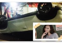 NAHAS! Artis FTV Larasati Nugroho Kecelakaan Hebat hingga Mobil Terbalik, Tabrak Motor, Grobak hingga Pohon