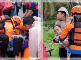 Banjir Handil Negara Tak Juga Surut, Polsek Kurau dan BPBD Tala Evakuasi Warga Sakit! ke Tempat Ini
