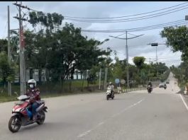 Kondisi Lalu Lintas di Simpang 4 Al Akbar Balangan Jelang Haul ke 20 Abah Guru Sekumpul