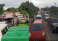 Lalu Lintas di Pengaron Macet Total Sore ini Dipadati Kendaraan Jemaah Haul Abah Guru Sekumpul