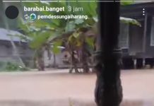 Cuaca Hujan dan Air Bendungan Muui Luber Banjiri Puluhan Rumah Warga Desa Sungai Harang HST