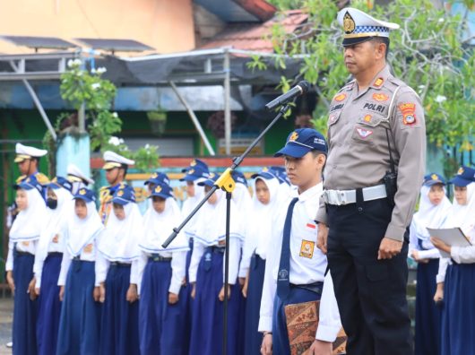 Sat Lantas Polresta Banjarmasin Kunjungi SMPN 11 Banjarmasin, Ajak Anak-Anak Jadi Pelopor Keselamatan Berlalu Lintas