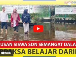 VIDEO Terendam Banjir, Ratusan Siswa SDN Semangat Dalam 5 Terpaksa Belajar Daring
