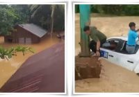 VIDEO VIRAL! Banjir Dahsyat Rendam Desa Barunang Kapuas, Mobil Terjebak dan Rumah Hanya Tersisa Atap