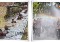 BEDA! Kenaikan Pangkat di Polres Tanah Bumbu Dirayakan dengan Cebur Parit dan Siraman Water Cannon