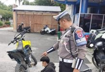 Satlantas Polresta Palangka Raya Tindak Kendaraan Knalpot Brong
