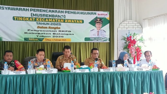 Musrenbang Kecamatan Awayan membahas sejumlah program prioritas. (wartabanjar.com - Alfi)