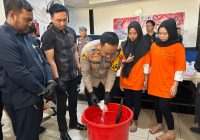 987,51 Gram Sabu dan 123,5 Pil Ineks Senilai Rp1,5 Miliar Dimusnahkan Polresta Banjarmasin