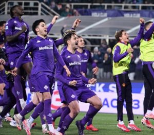 Fiorentina merayakan kemenangan atas Inter Milan. (wartabanjar.com - Ist. IG Fiorentina)