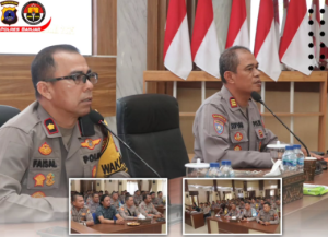 Wakapolres Banjar, Kompol Faisal Amri Nasution SH MM , memimpin kegiatan Arahan Kepada Seluruh Bhabinkamtibmas, Rabu. (wartabanjar.com - Ist. Humas)