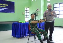 Satlantas Polresta Banjarmasin Sosialisasikan Teknik Berkendara kepada Anggota Denpom VI/2