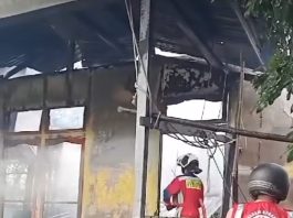 Warung Terbakar di Jorong Kabupaten Tanah Laut