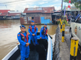 Satpolairud Polresta Banjarmasin Siaga Layani Jemaah Haul Ke-5 Guru Zuhdi
