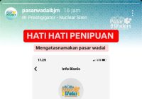 Panitia Peringatkan Nomor WA Diduga Milik Penipu Atasnamakan Pasar Wadai Banjarmasin 2025