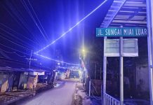 Jelang Haul ke-5 Guru Zuhdi, Kawasan Jalan Masjid Jami Bertabur Lampu Hias