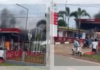 HEBOH! SPBU di Kintap Tala Keluarkan Api, Warga Panik dan Berlarian ke Luar!