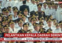 Live Streaming Pelantikan Kepala Daerah, H Muhidin-Hasnuryadi Dilantik
