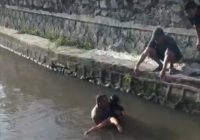 Viral Anak 4 Tahun Hampir Hanyut di Sungai Cipayung