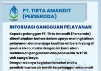 Air Leding di Sungai Raya HSS Mati Total Sejak Pagi ini