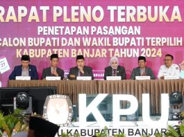 KPU Banjar Gelar Rapat Pleno Tetapkan H. Saidi Mansyur-Habib Idrus Alhabsyie Sebagai Bupati dan Wabup Banjar Terpilih