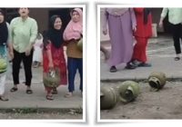 VIDEO VIRAL! Emak-Emak Ngamuk, Tabung Gas 3 Kg Dibuang ke Jalan Akibat Kelangkaan!