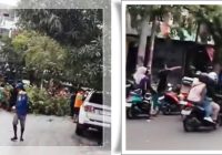 BREAKING NEWS - Pohon Raksasa Tumbang di Jalan Kolonel Sugiono, Lalu Lintas Macet Total