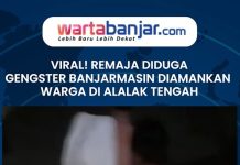 Viral! Remaja Diduga Gengster Banjarmasin Diamankan Warga di Alalak Tengah