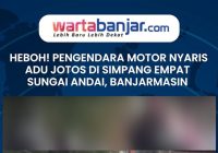 HEBOH! Pengendara Motor Nyaris Adu Jotos di Simpang Empat Sungai Andai, Ini Penyebabnya