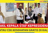 Waka Staf Kepresidenan Sambangi Puskesmas di Kalsel Pantau Cek Kesehatan Gratis